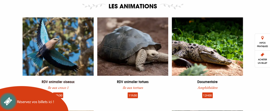 Ferme au crocodile animations