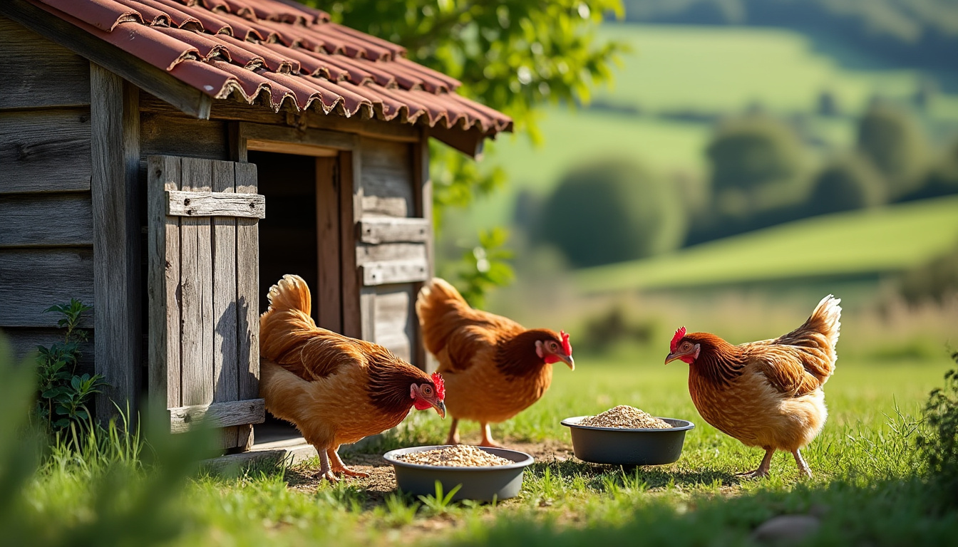 découvrez comment optimiser l'alimentation de vos poules pondeuses avec des rations équilibrées pour garantir des œufs savoureux et de qualité.