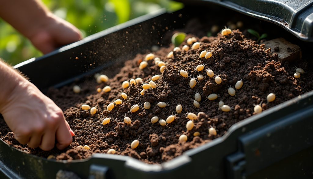 découvrez les risques liés aux larves de mouches dans votre compost et apprenez des solutions efficaces pour les éliminer et maintenir un compost sain.