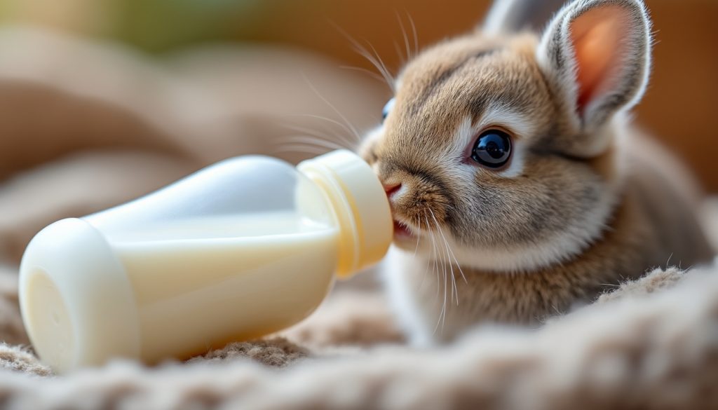 Biberon pour lapereau orphelin : comment nourrir un bébé lapin