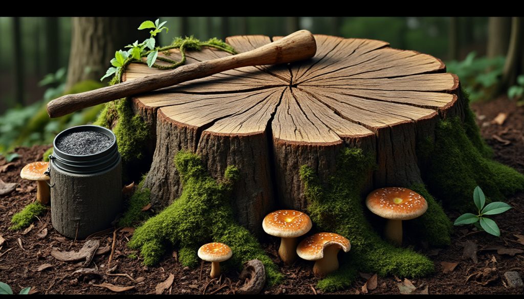 Détruire une souche d&rsquo;arbre sans machine : méthodes naturelles