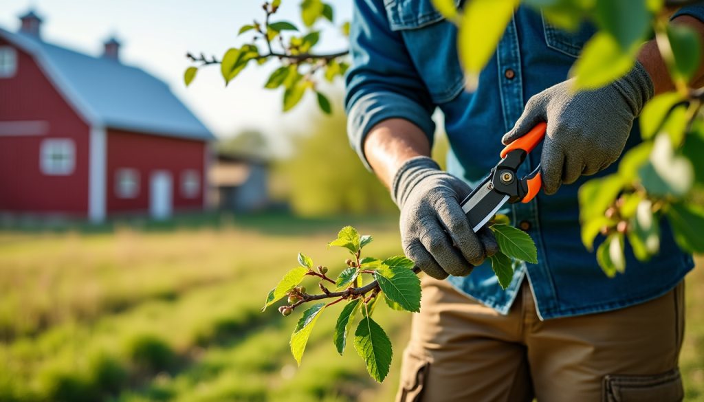 Élaguer des arbres à la ferme : quand et comment bien tailler