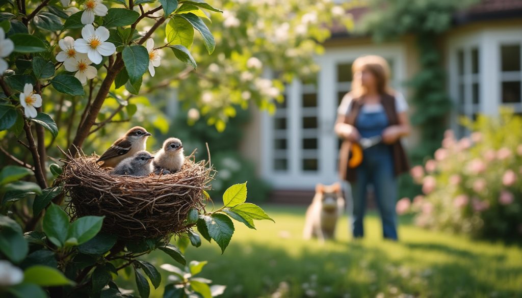 Nid d&rsquo;oiseau dans le jardin : quand intervenir et comment protéger