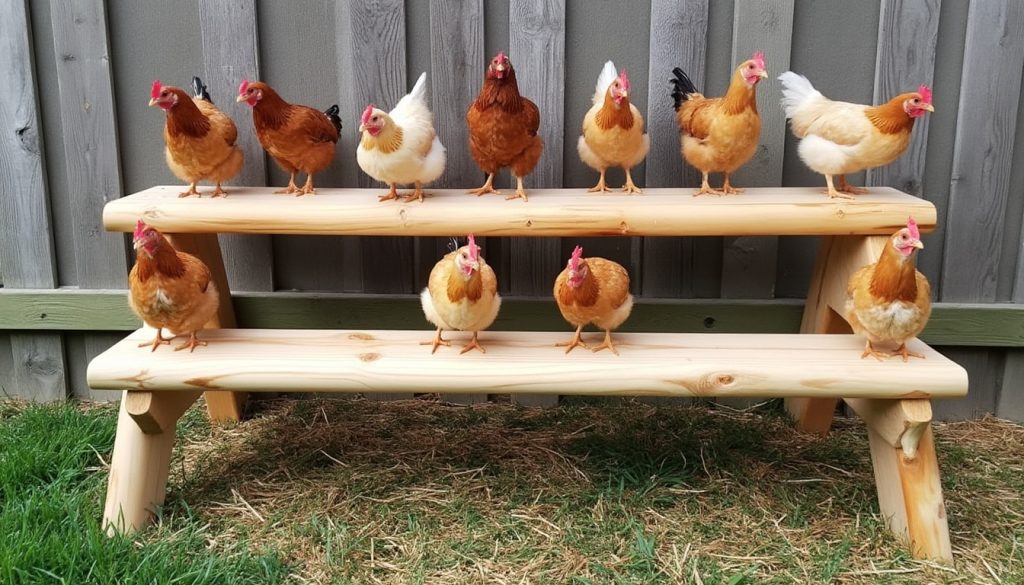 Perchoir pour poules : hauteur, matériaux et installation pratique
