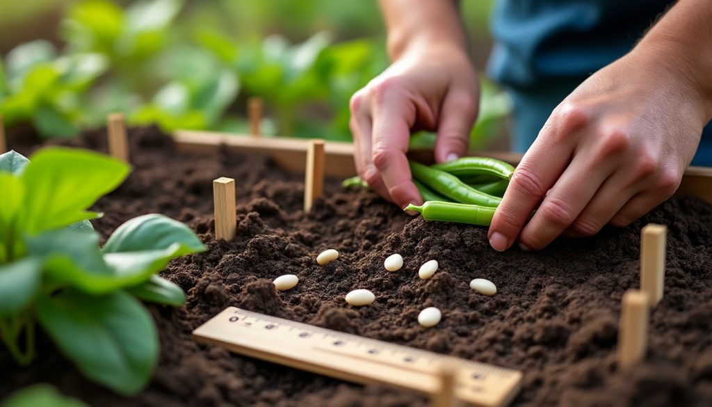 Semer des haricots verts : période, profondeur et espacement
