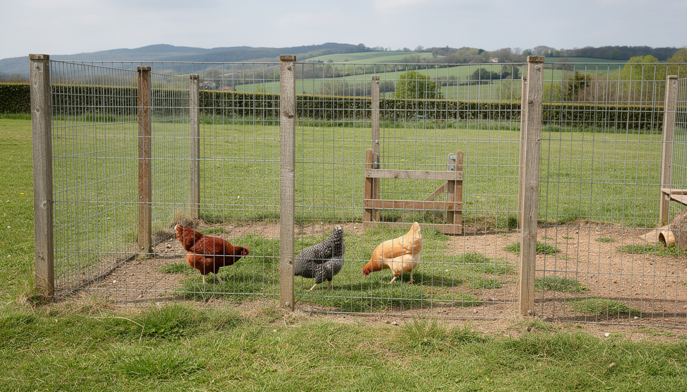 découvrez quel grillage choisir et quelle hauteur prévoir pour sécuriser un filet de clôture pour poules et protéger votre basse-cour.
